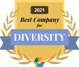 Comparably award winner for “ Best Company for Diversity 2021″